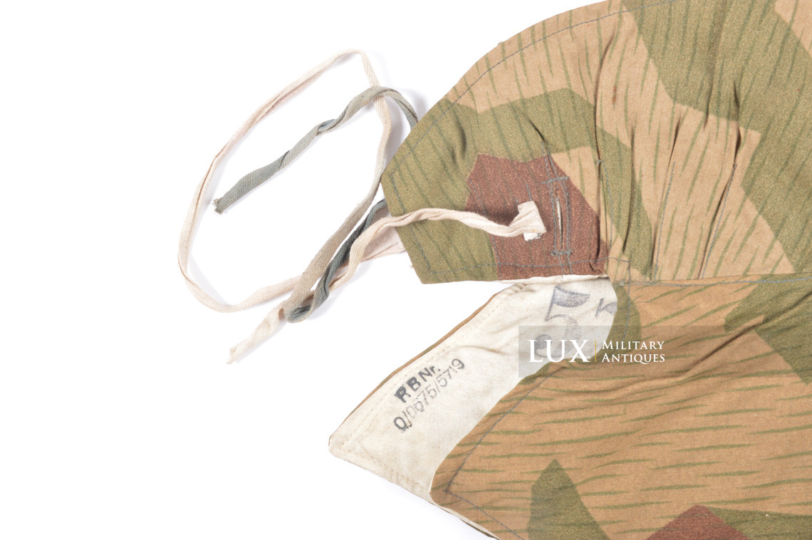 Rare Heer / Luftwaffe splinter pattern camouflage / white reversible winter hood, « Reversed colours » - photo 8