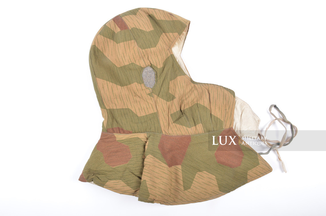 Rare Heer / Luftwaffe splinter pattern camouflage / white reversible winter hood, « Reversed colours » - photo 9
