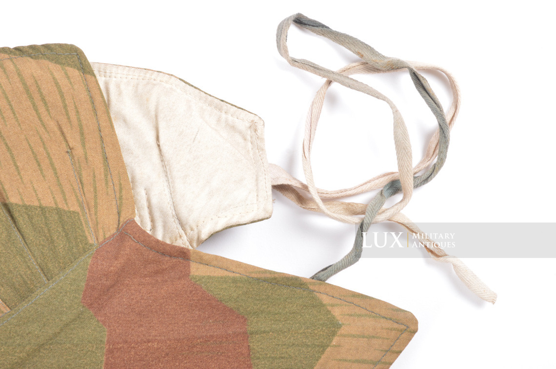 Rare Heer / Luftwaffe splinter pattern camouflage / white reversible winter hood, « Reversed colours » - photo 11