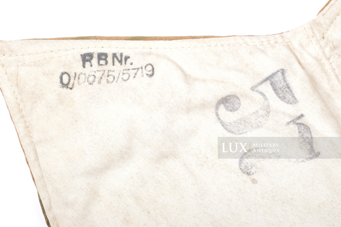 Rare Heer / Luftwaffe splinter pattern camouflage / white reversible winter hood, « Reversed colours » - photo 13