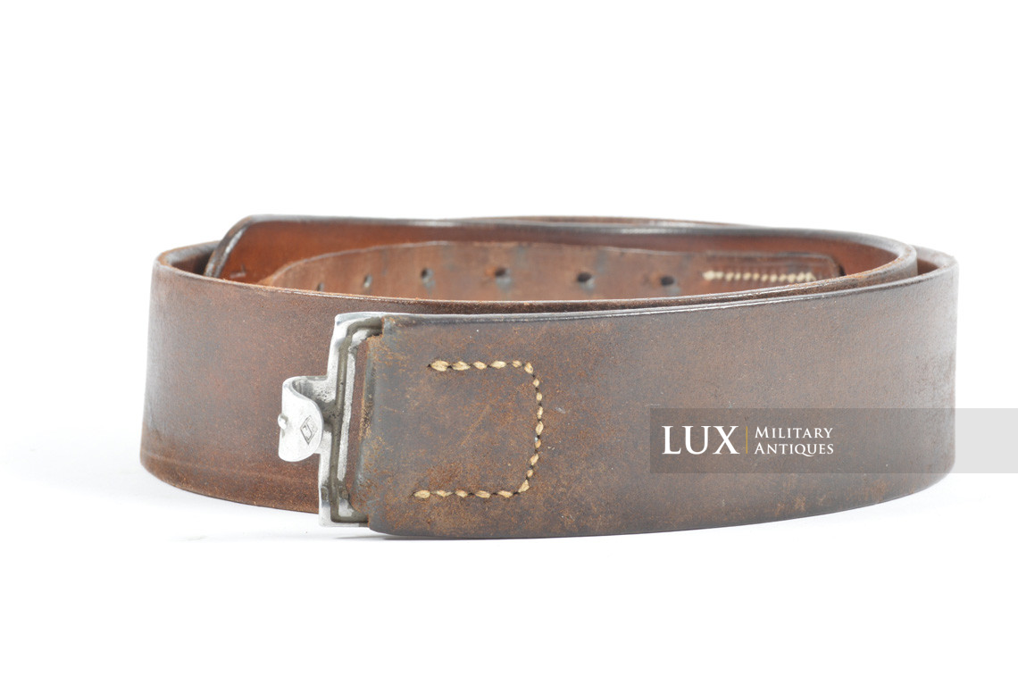 Early German Postschutz leather belt in brown leather, « DRP » - photo 4