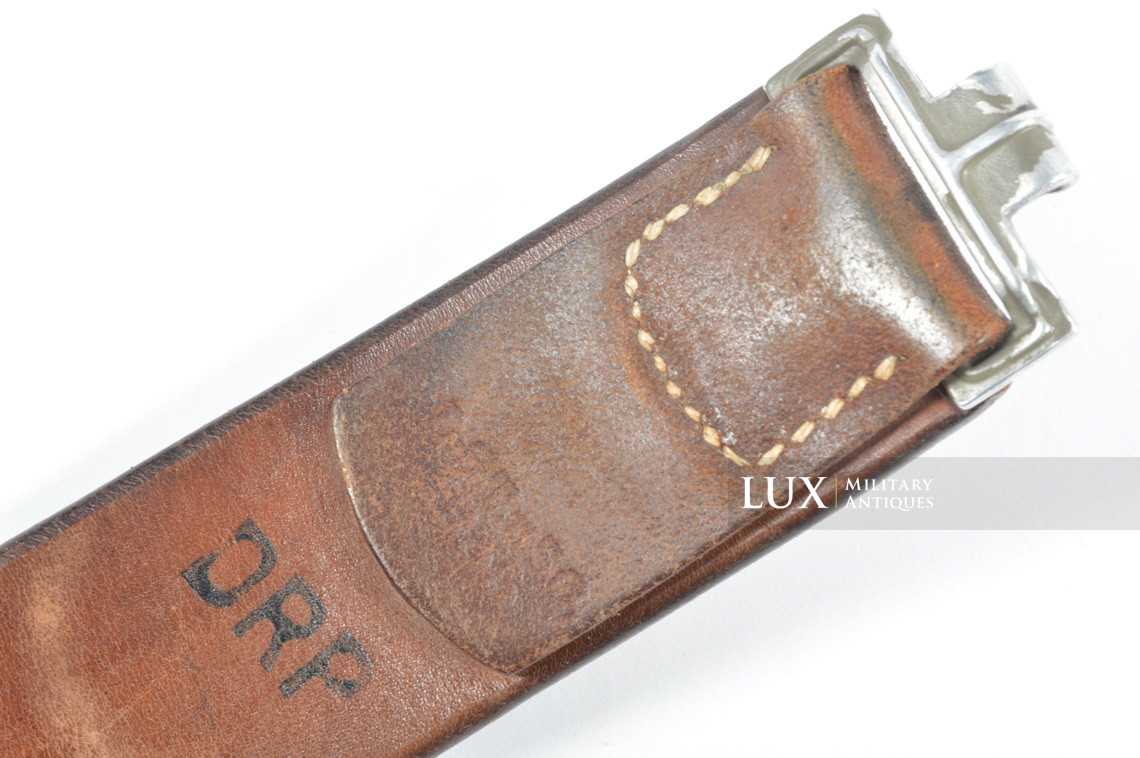 Early German Postschutz leather belt in brown leather, « DRP » - photo 8