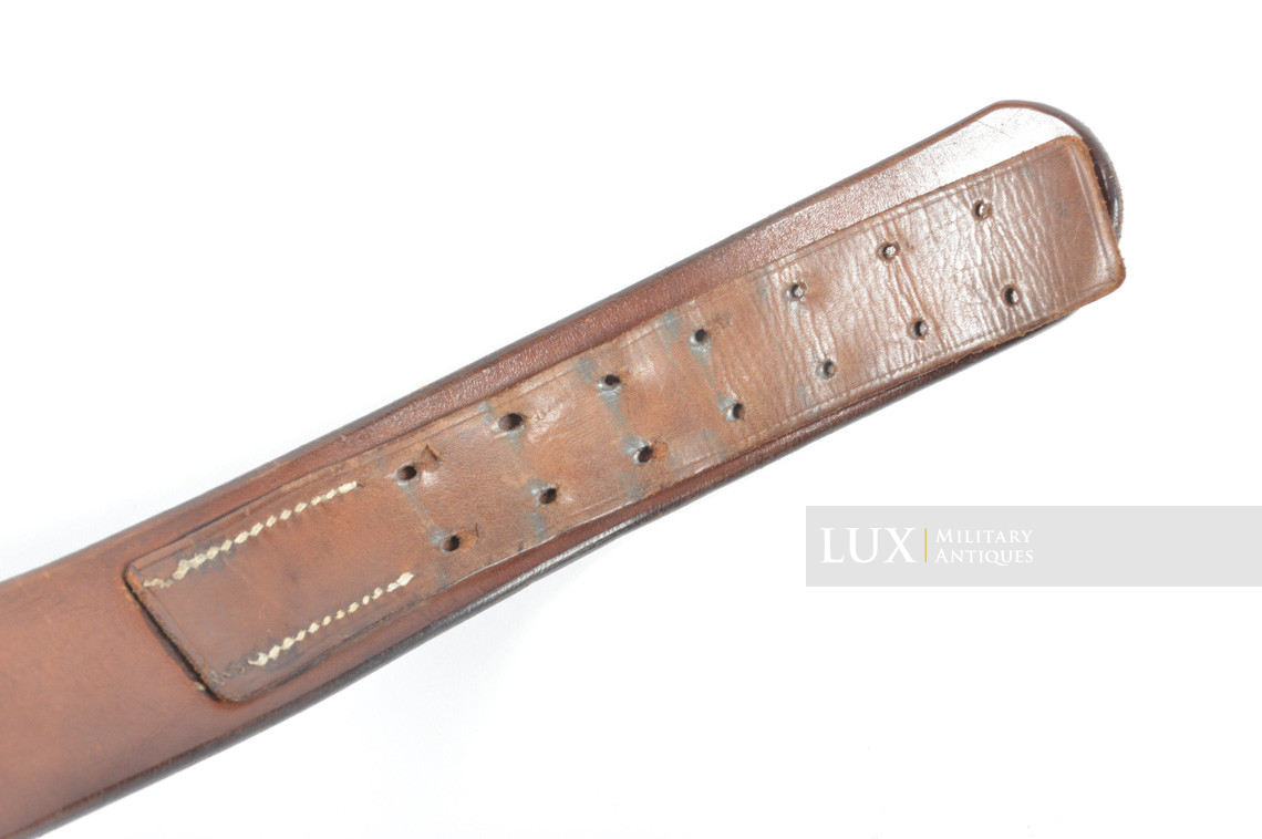 Early German Postschutz leather belt in brown leather, « DRP » - photo 10