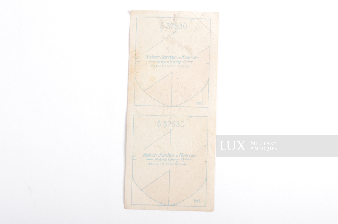 German unapplied combat helmet national shield decals, « Huber Jordan & Koerner » - photo 4