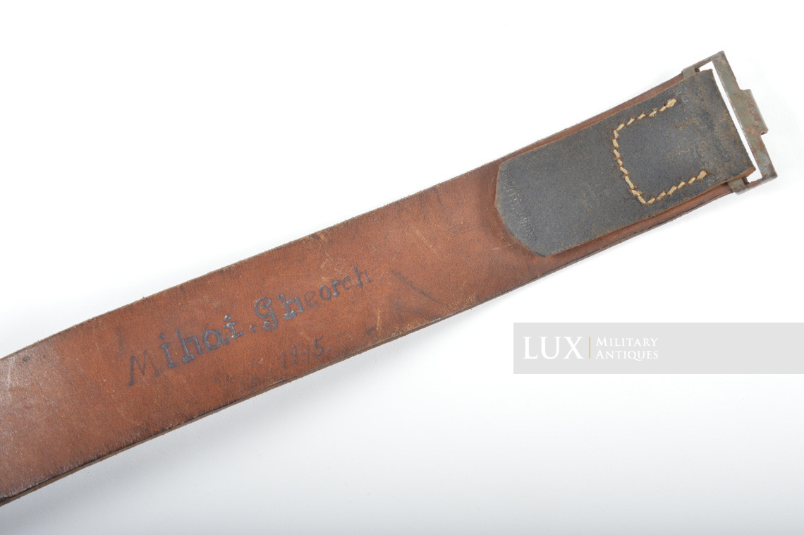German late-war leather belt, named, « RBNr » - photo 11