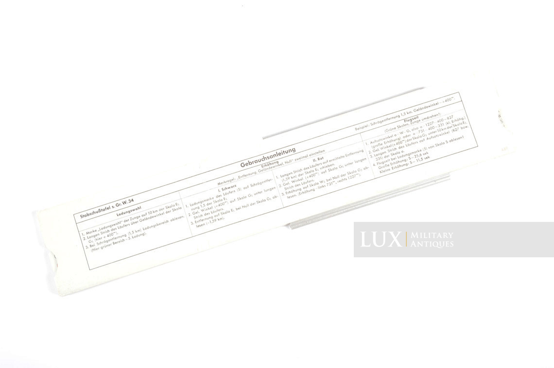 Règle à calcul de tirs de mortier allemand de 8 cm - photo 17