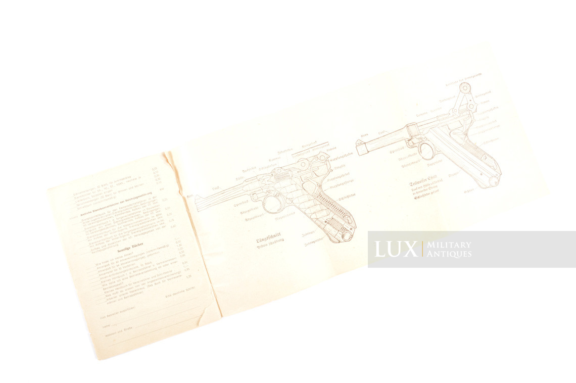 German P08 weapons training booklet, « die pistole 08 » - photo 15