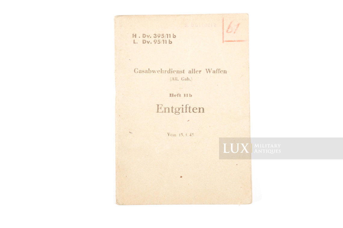 Manuel allemand d’instruction de décontamination des armes, « Gasabwehrdienst aller waffen » - photo 4