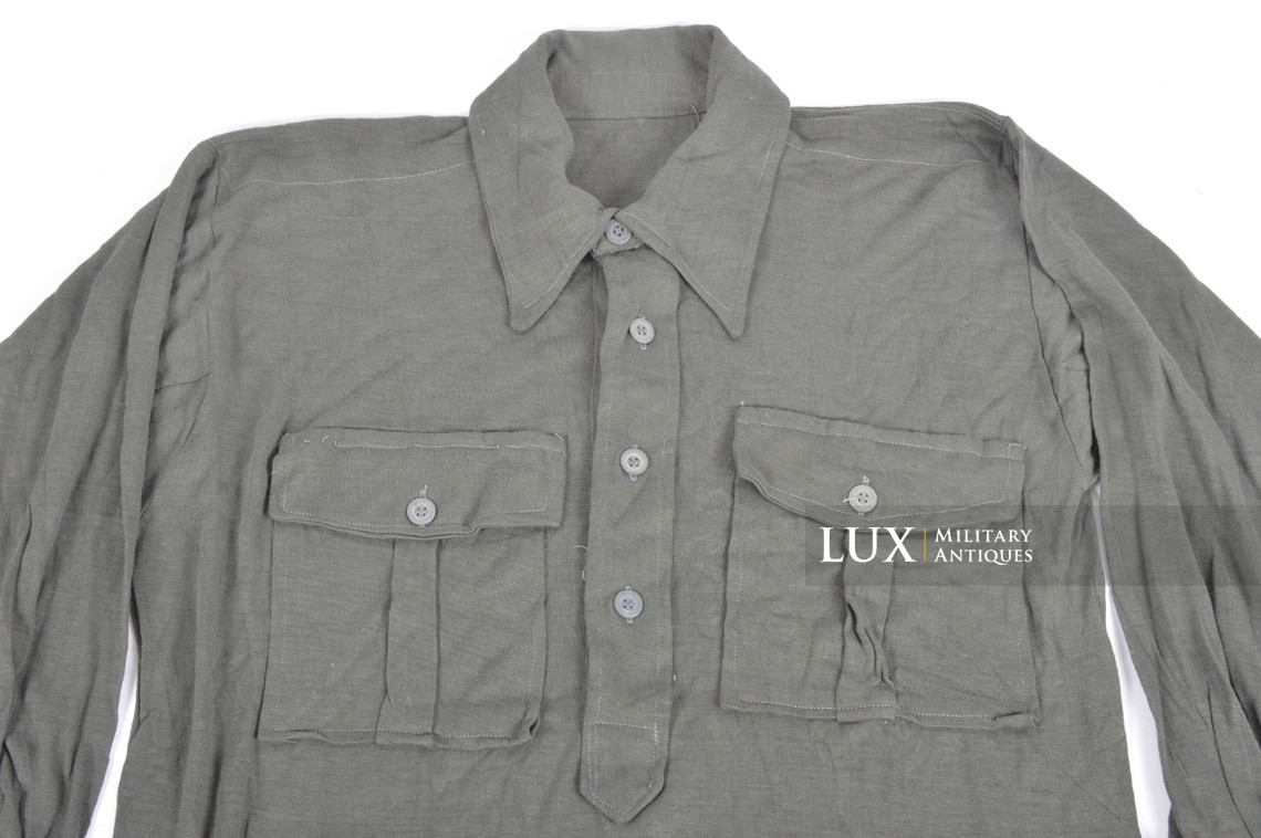 Unissued mid-war Heer / Waffen-SS issue service shirt, « Aertex » - photo 8