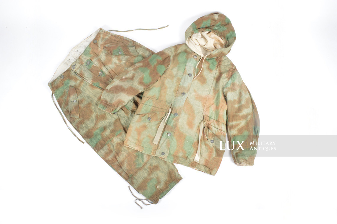 Rare Heer / Luftwaffe « Fluffy » pattern camouflage, reversible winter parka and trousers set - photo 4