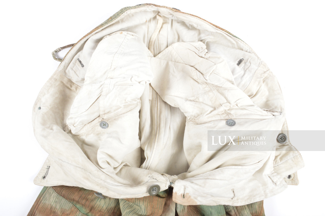 Rare Heer / Luftwaffe « Fluffy » pattern camouflage, reversible winter parka and trousers set - photo 25