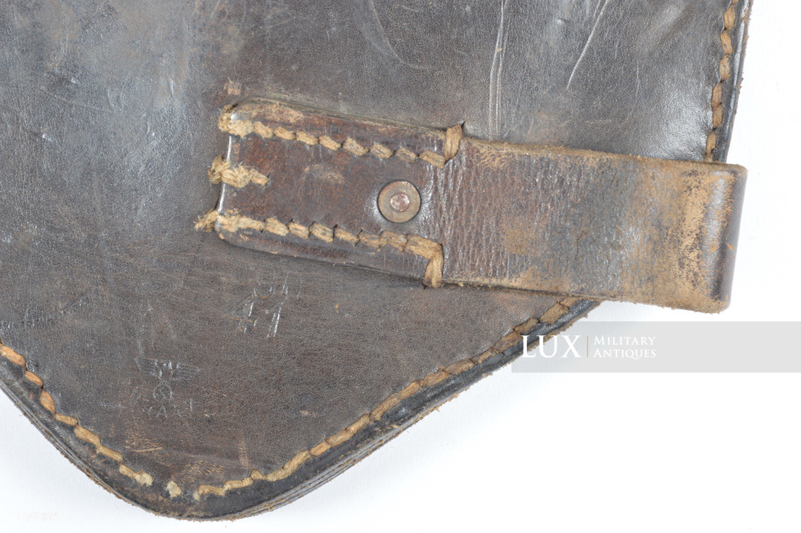Rare German folding shovel carrying case in brown leather, « cgn41 » - photo 14