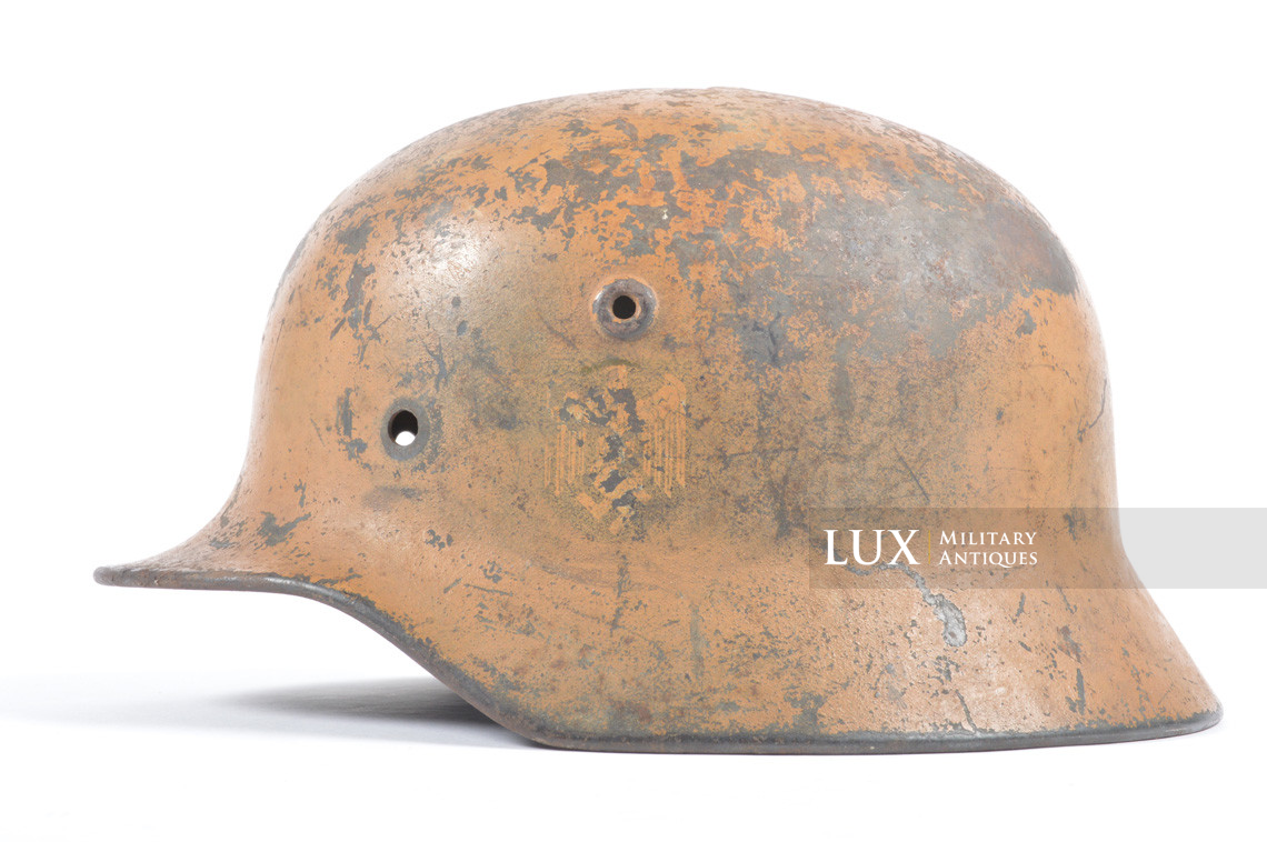 M40 Heer tropical camouflage helmet shell, « untouched / battle damaged » - photo 6