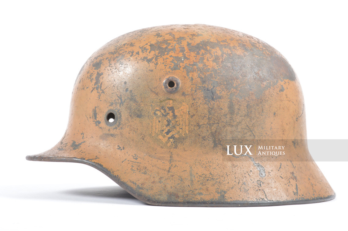 M40 Heer tropical camouflage helmet shell, « untouched / battle damaged » - photo 4