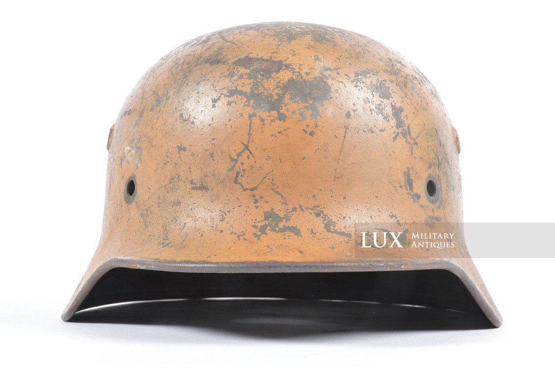 M40 Heer tropical camouflage helmet shell, « untouched / battle damaged » - photo 8
