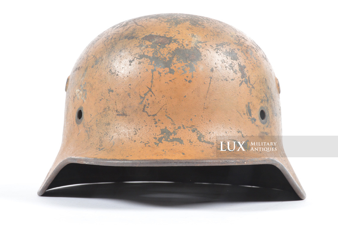 M40 Heer tropical camouflage helmet shell, « untouched / battle damaged » - photo 8