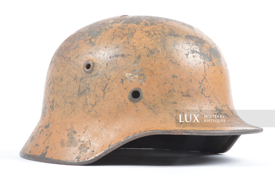 M40 Heer tropical camouflage helmet shell, « untouched / battle damaged » - photo 9