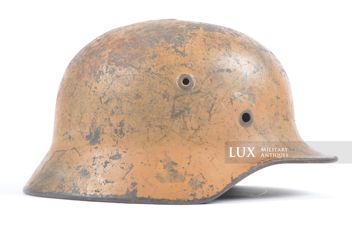 M40 Heer tropical camouflage helmet shell, « untouched / battle damaged » - photo 10