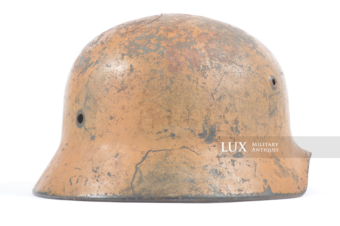 M40 Heer tropical camouflage helmet shell, « untouched / battle damaged » - photo 12