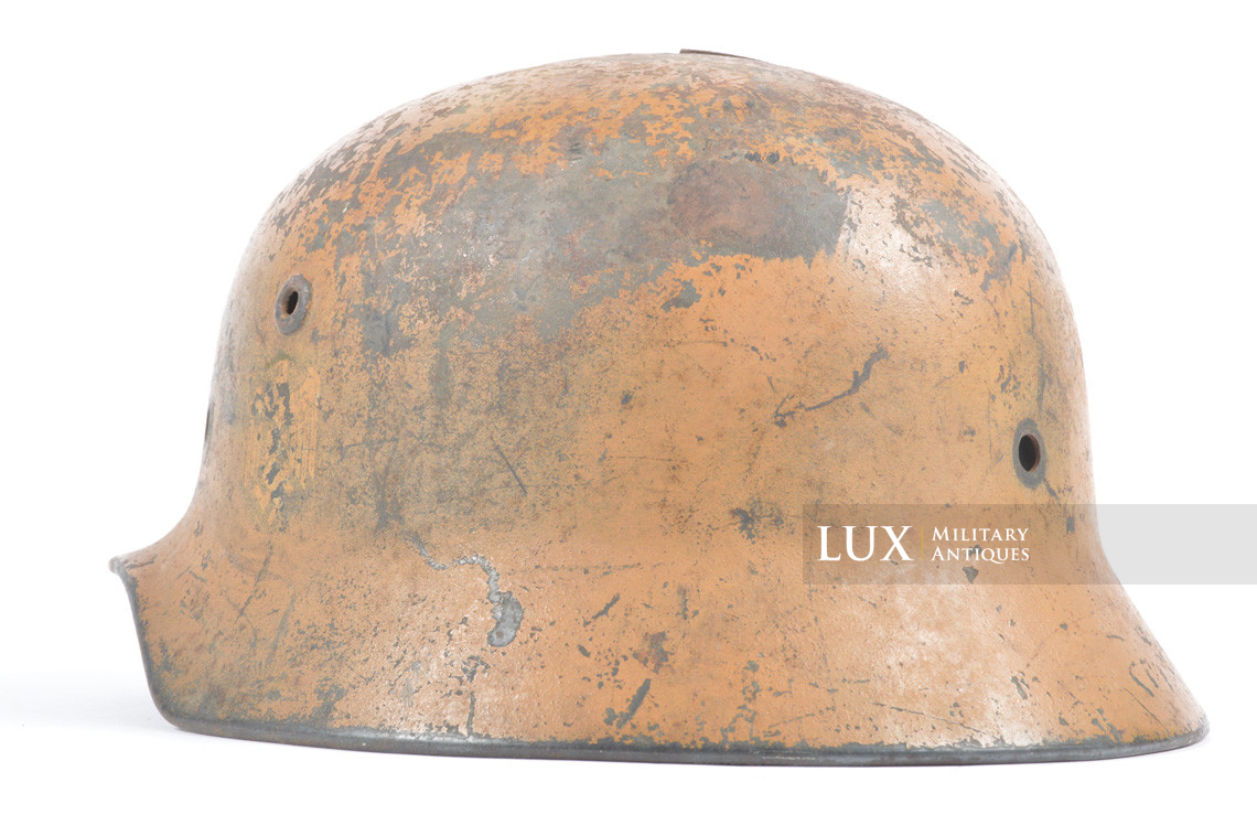 M40 Heer tropical camouflage helmet shell, « untouched / battle damaged » - photo 14