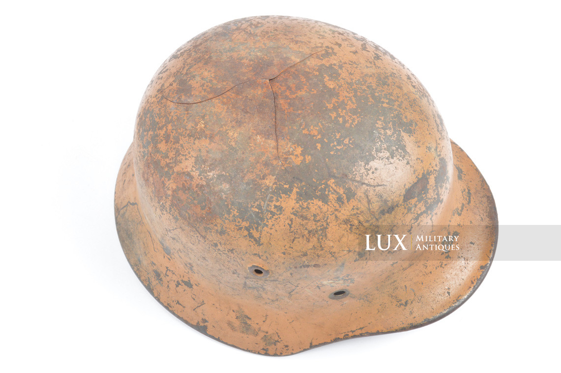M40 Heer tropical camouflage helmet shell, « untouched / battle damaged » - photo 15