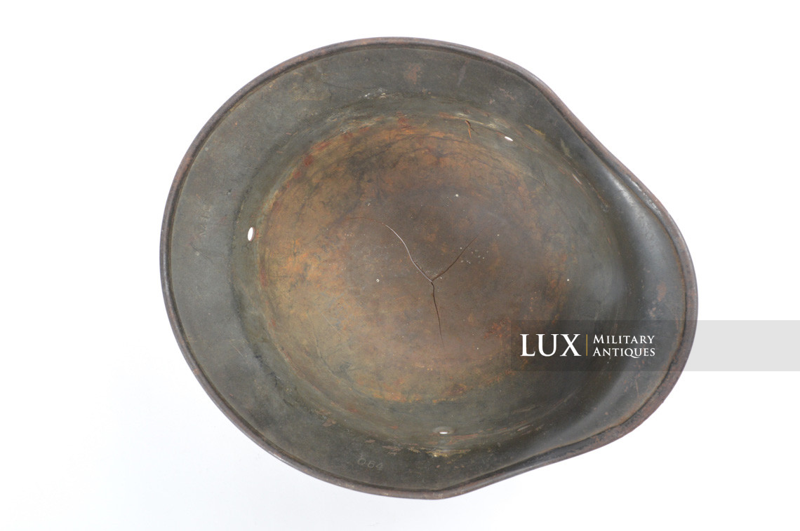 M40 Heer tropical camouflage helmet shell, « untouched / battle damaged » - photo 34