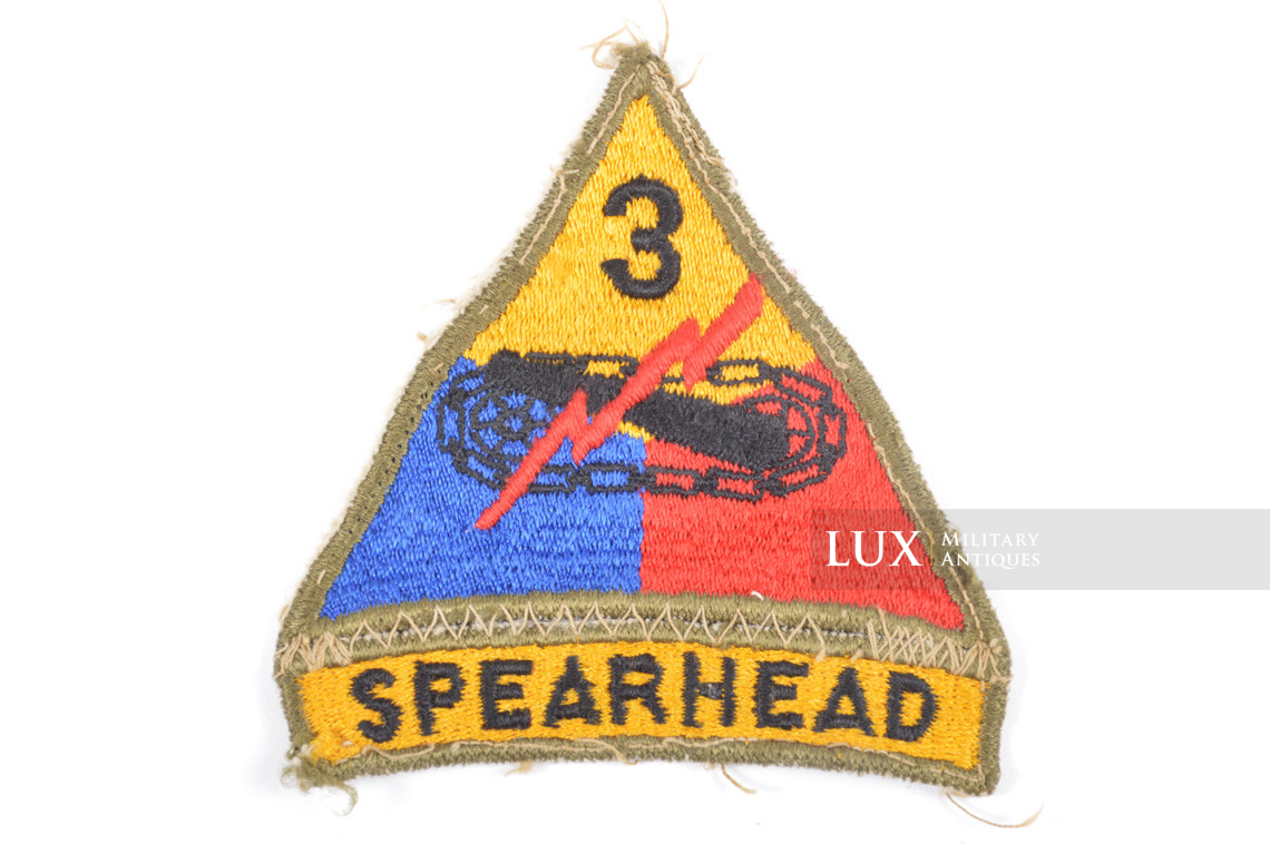 US WWII 3rd armored division insignia, « combat used / spearhead » - photo 4