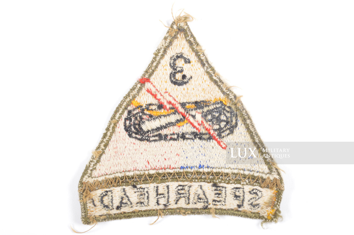 US WWII 3rd armored division insignia, « combat used / spearhead » - photo 8