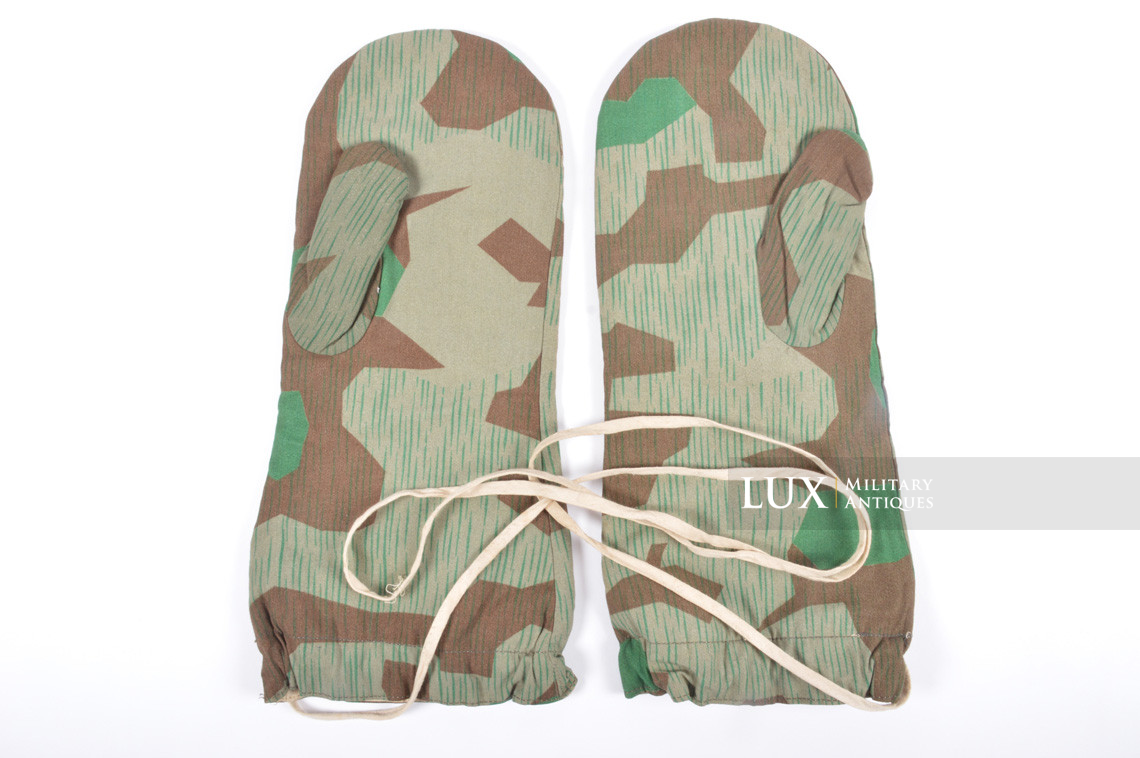 Unissued German Heer / Luftwaffe splinter pattern camouflage reversible to white winter gloves, « RBNr » - photo 8