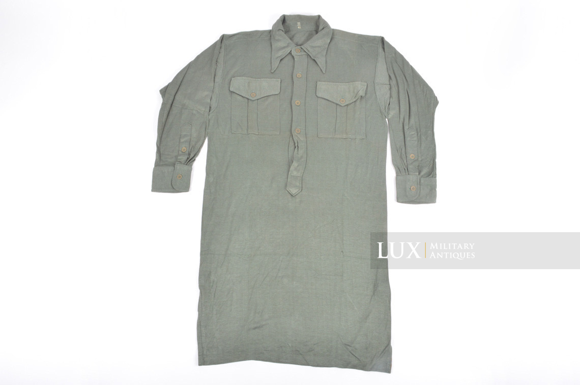 Unissued mid-war Heer / Waffen-SS issue service shirt, « Aertex » - photo 4