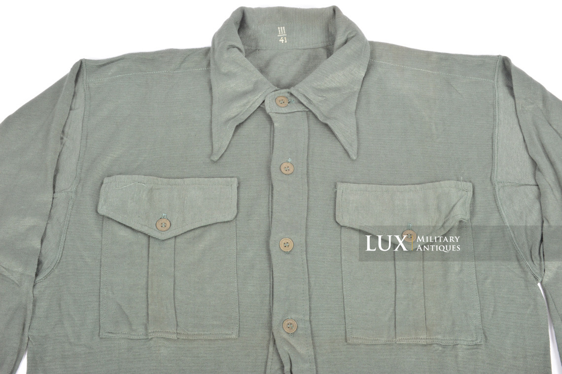Unissued mid-war Heer / Waffen-SS issue service shirt, « Aertex » - photo 13
