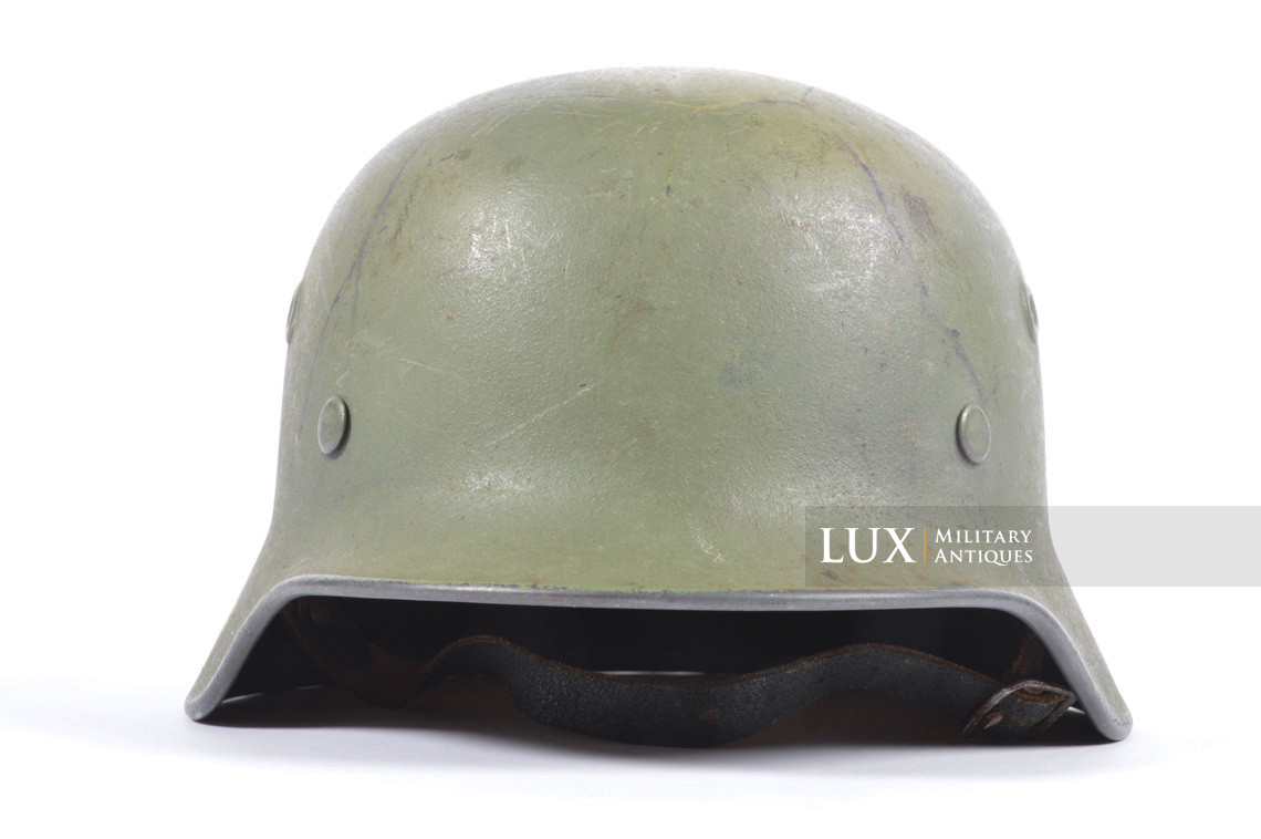 M40 Luftwaffe former chicken-wire camouflage two-tones combat helmet, « woodwork find / Denmark » - photo 9