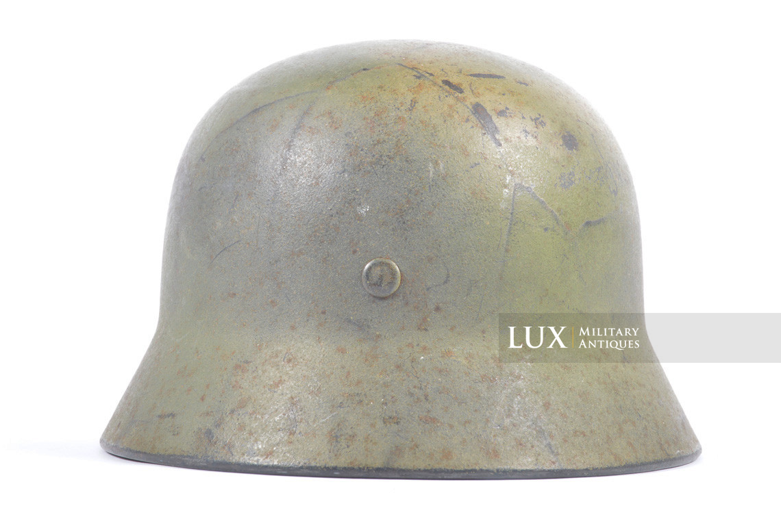 M40 Luftwaffe former chicken-wire camouflage two-tones combat helmet, « woodwork find / Denmark » - photo 13