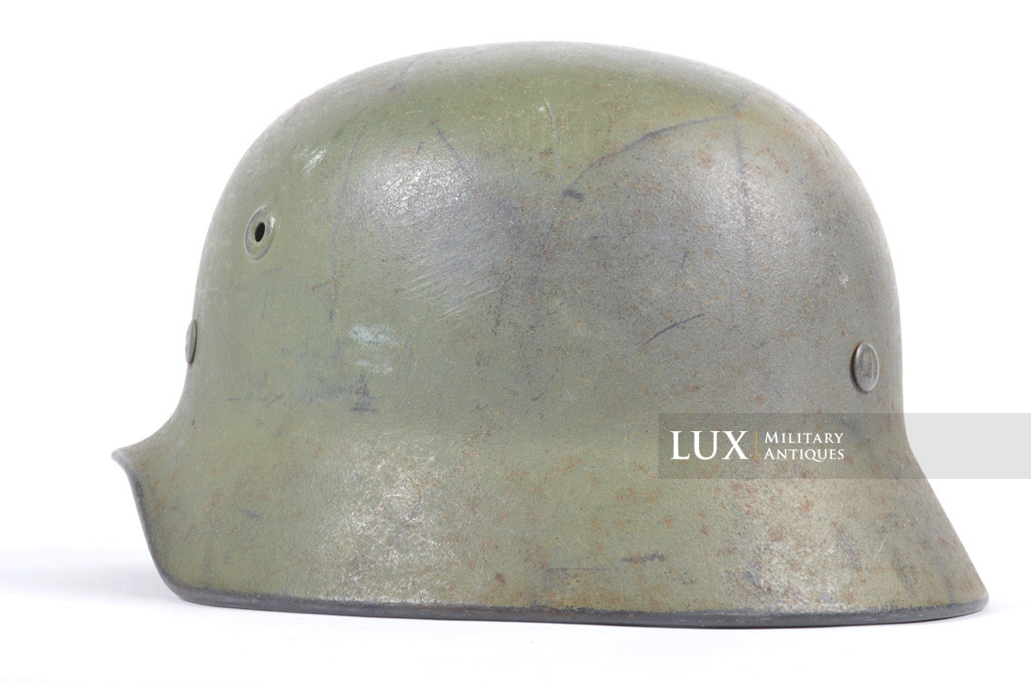 M40 Luftwaffe former chicken-wire camouflage two-tones combat helmet, « woodwork find / Denmark » - photo 12