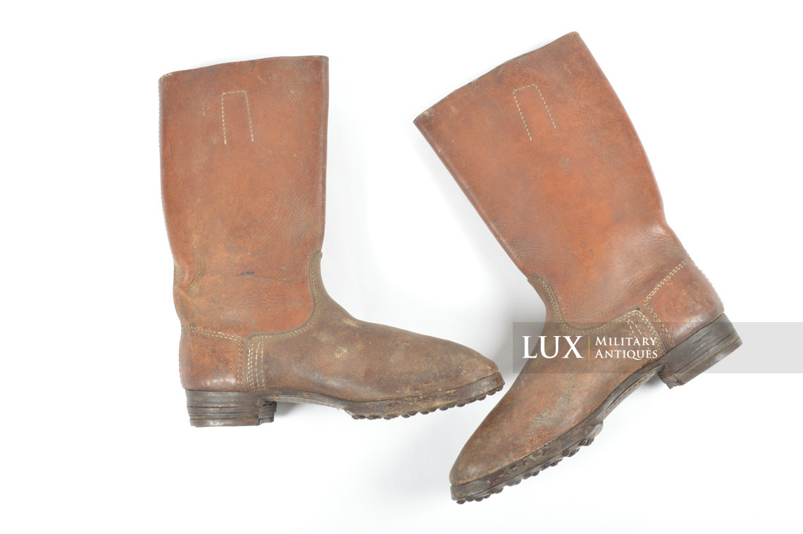 Late-war German issued combat brown jackboots, « 1943 » - photo 8