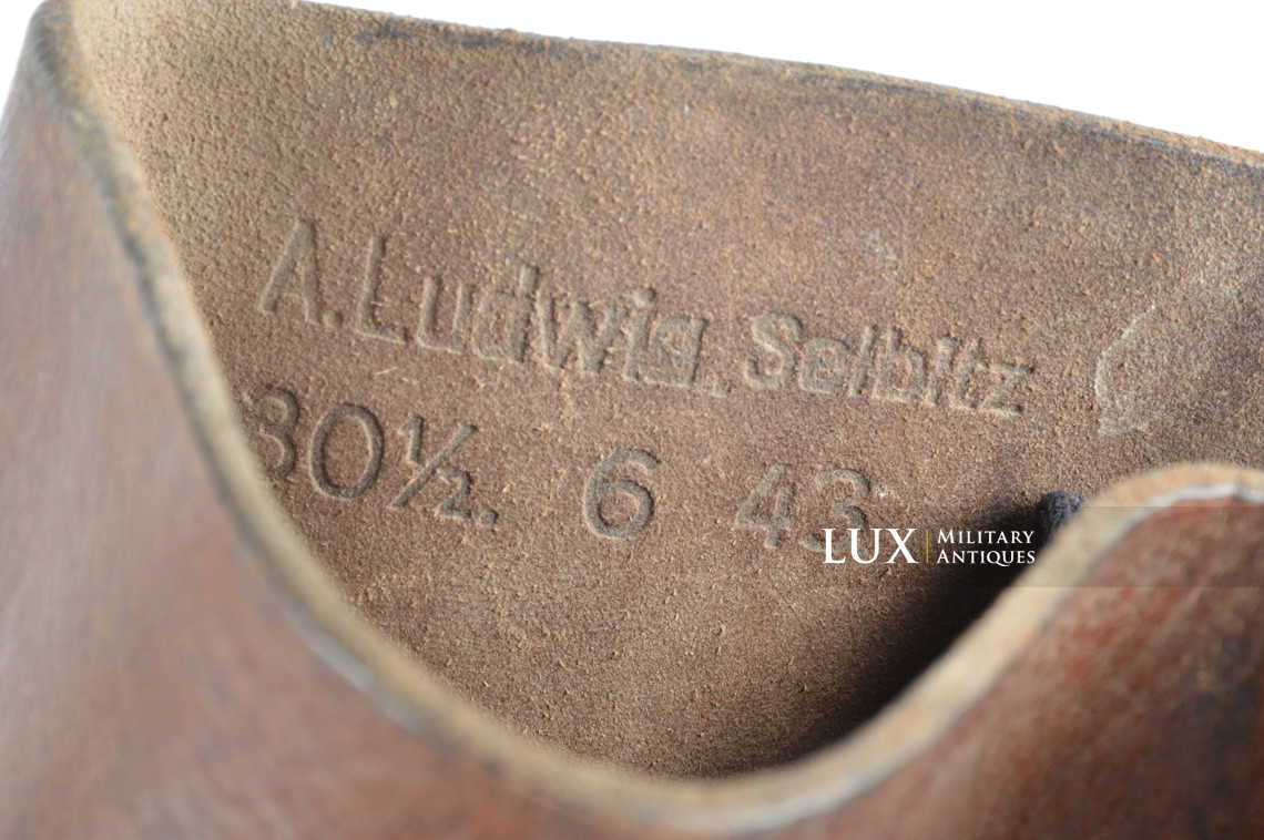 Late-war German issued combat brown jackboots, « 1943 » - photo 40