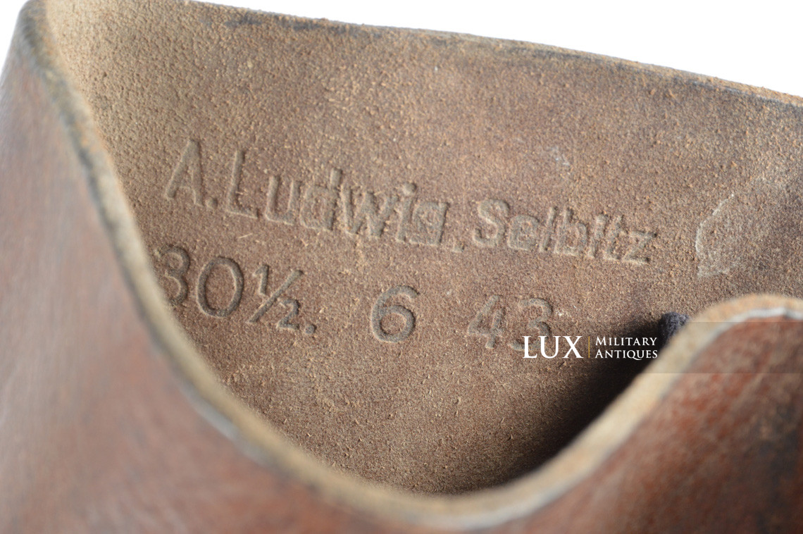 Late-war German issued combat brown jackboots, « 1943 » - photo 40
