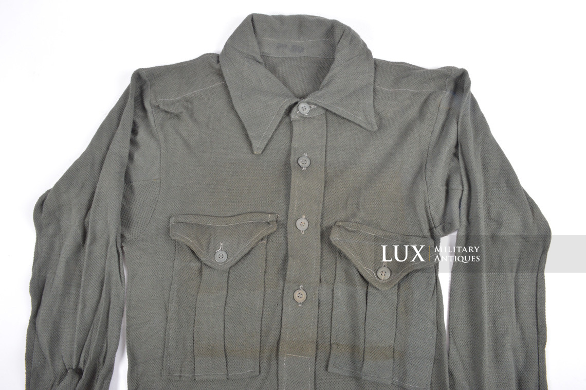 Unissued late-war Heer / Waffen-SS issued service shirt, « aertex » - photo 12