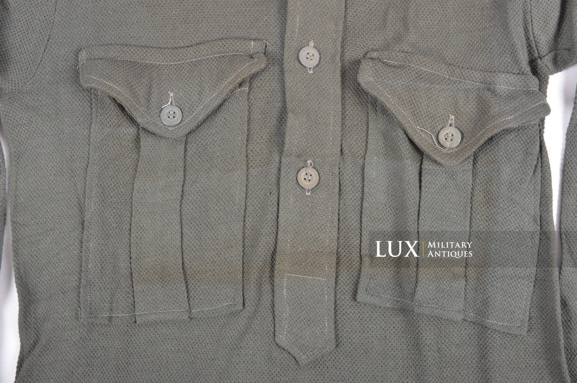 Unissued late-war Heer / Waffen-SS issued service shirt, « aertex » - photo 14