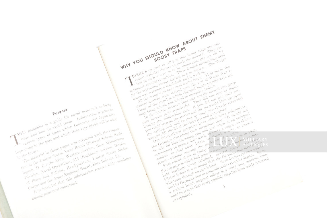 Brochure US NAVY « BOOBY TRAPS » - Lux Military Antiques - photo 9