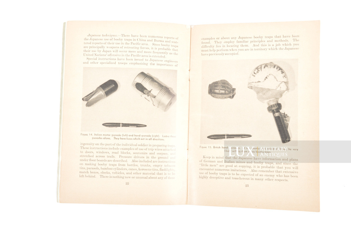 US NAVY booby traps restricted training manual, « navy department » - photo 18