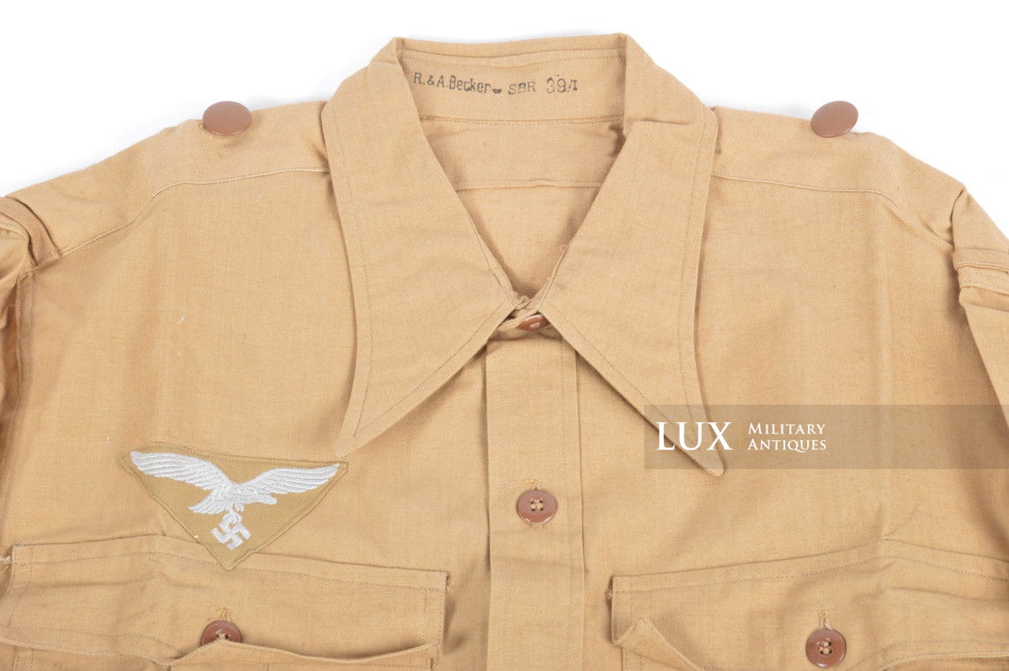 Unissued Luftwaffe tropical combat service shirt, « R&A Becker » - photo 8