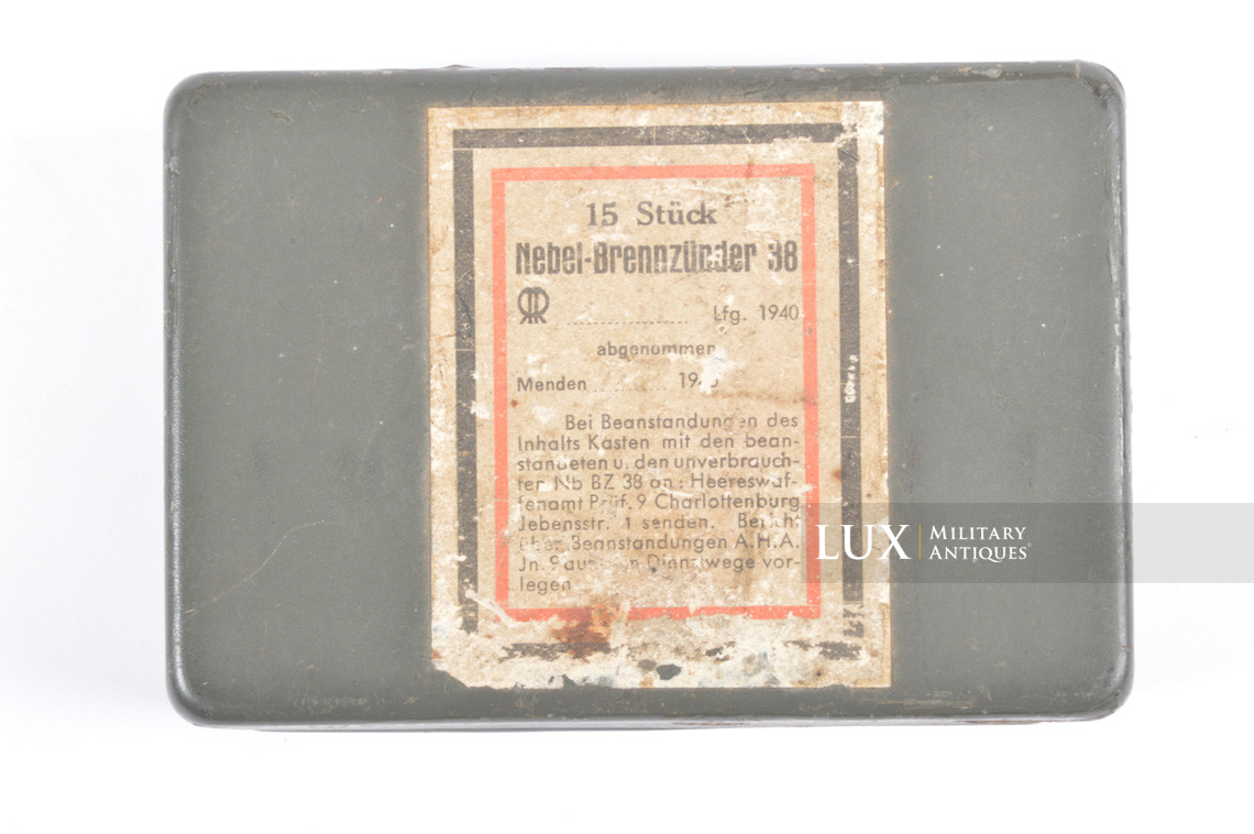 German M39 smoke stick grenade ignition fuze box, « Nebel-Brennzünder 38 » - photo 7