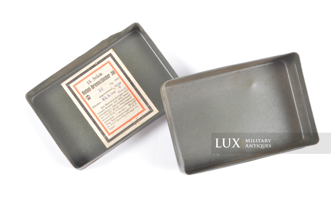 German M39 smoke stick grenade ignition fuze box, « Nebel-Brennzünder 38 » - photo 11