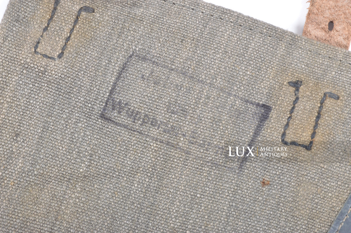 Late-war Heer / Waffen-SS combat low boot gaiters, « grey heavy material / atypical » - photo 12