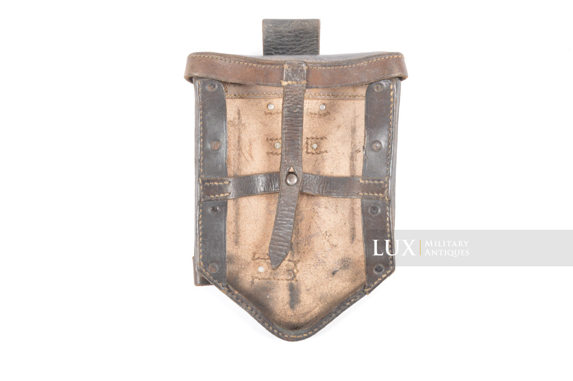 Rare German folding shovel carrying case in brown leather, « cgn41 » - photo 4
