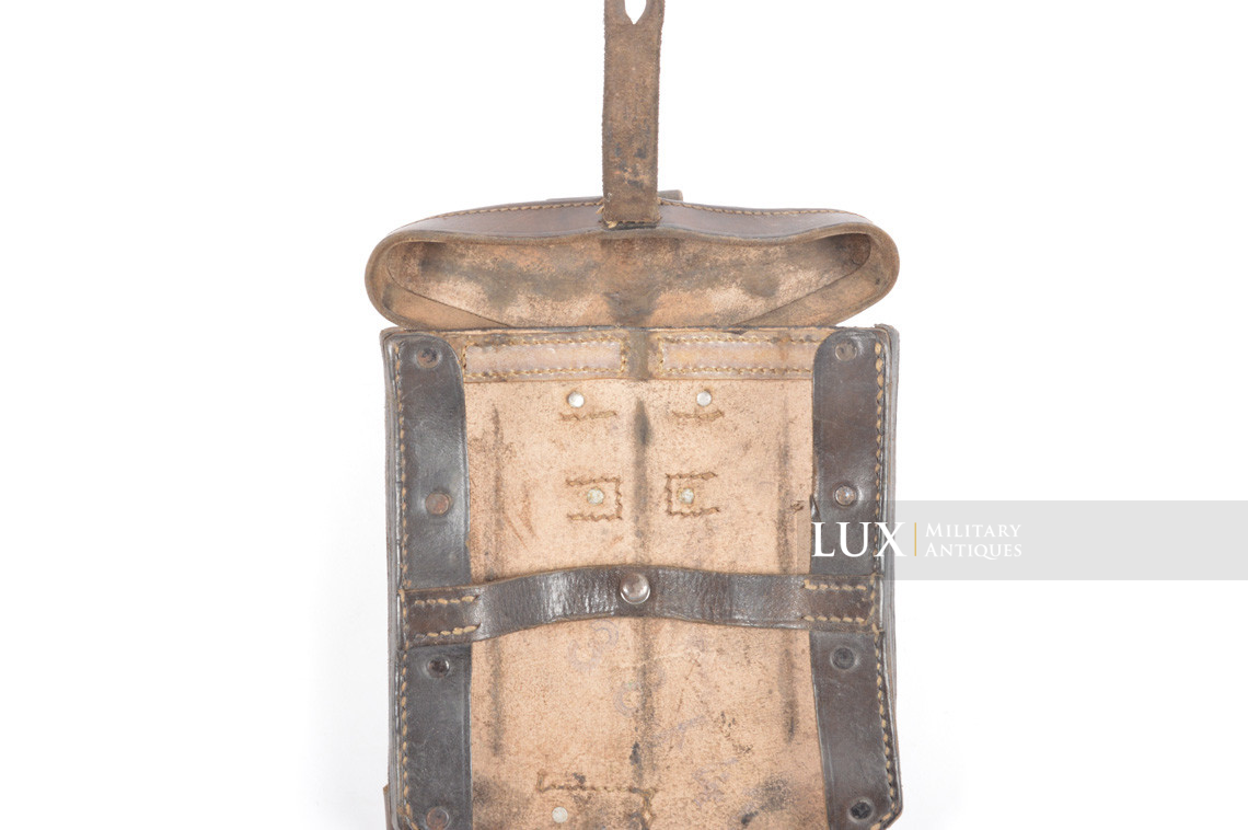 Rare German folding shovel carrying case in brown leather, « cgn41 » - photo 8