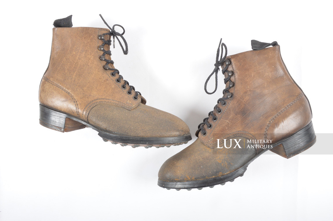 Unissued early-war German low ankle combat boots, « HERMES » - photo 4