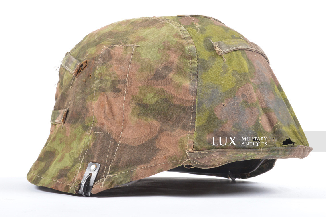 Unique second pattern Waffen-SS helmet cover, « blurred edge / oak leaf / plane tree overprint » - photo 7