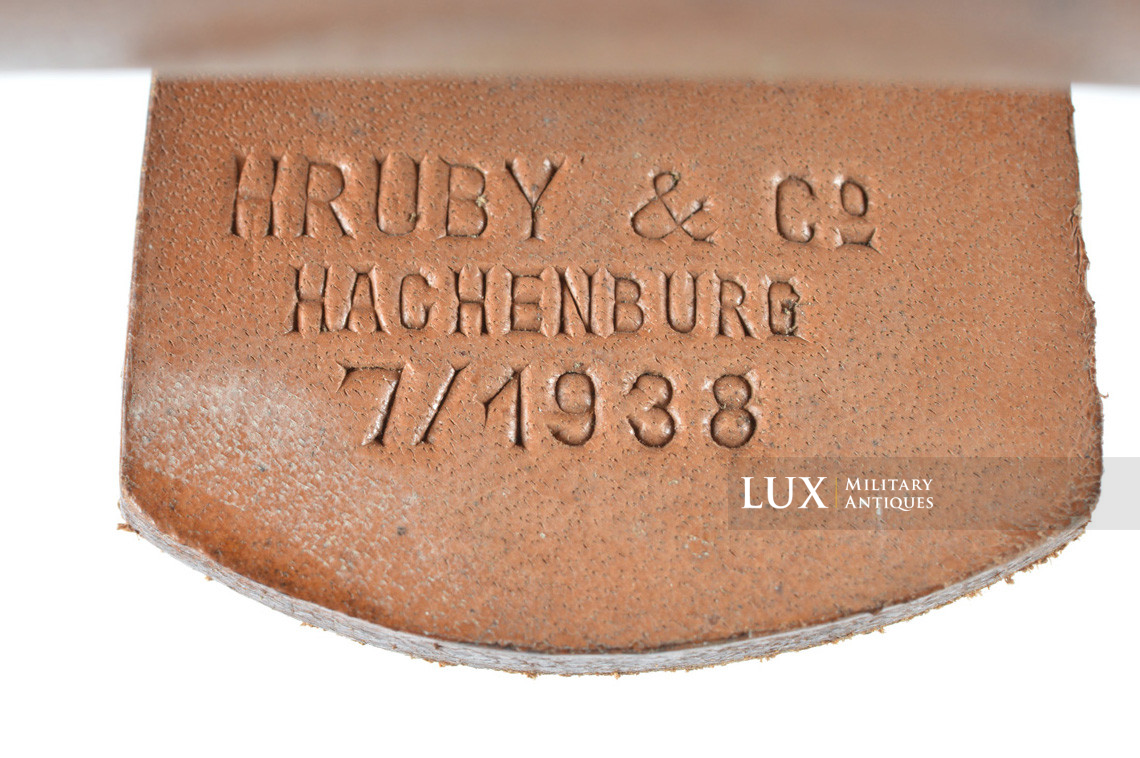 Cuir de ceinturon allemand précoce en cuir brun naturel, « 1938 » - photo 8